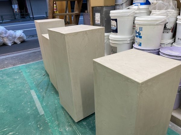 モールテックスを花台に施工 | 原田左官工業所