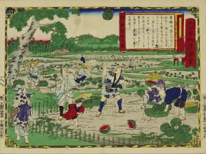 広重三代 大日本物産図会 21 上総国 西瓜畑之図 | 浮世絵 | 原書房