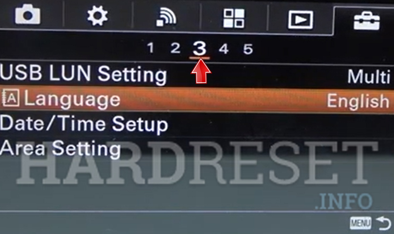 Change Language SONY Alpha A6500