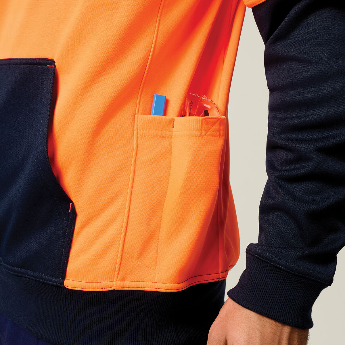Hi-Vis 2 Tone Fleece Hoodie | Hard Yakka Australia