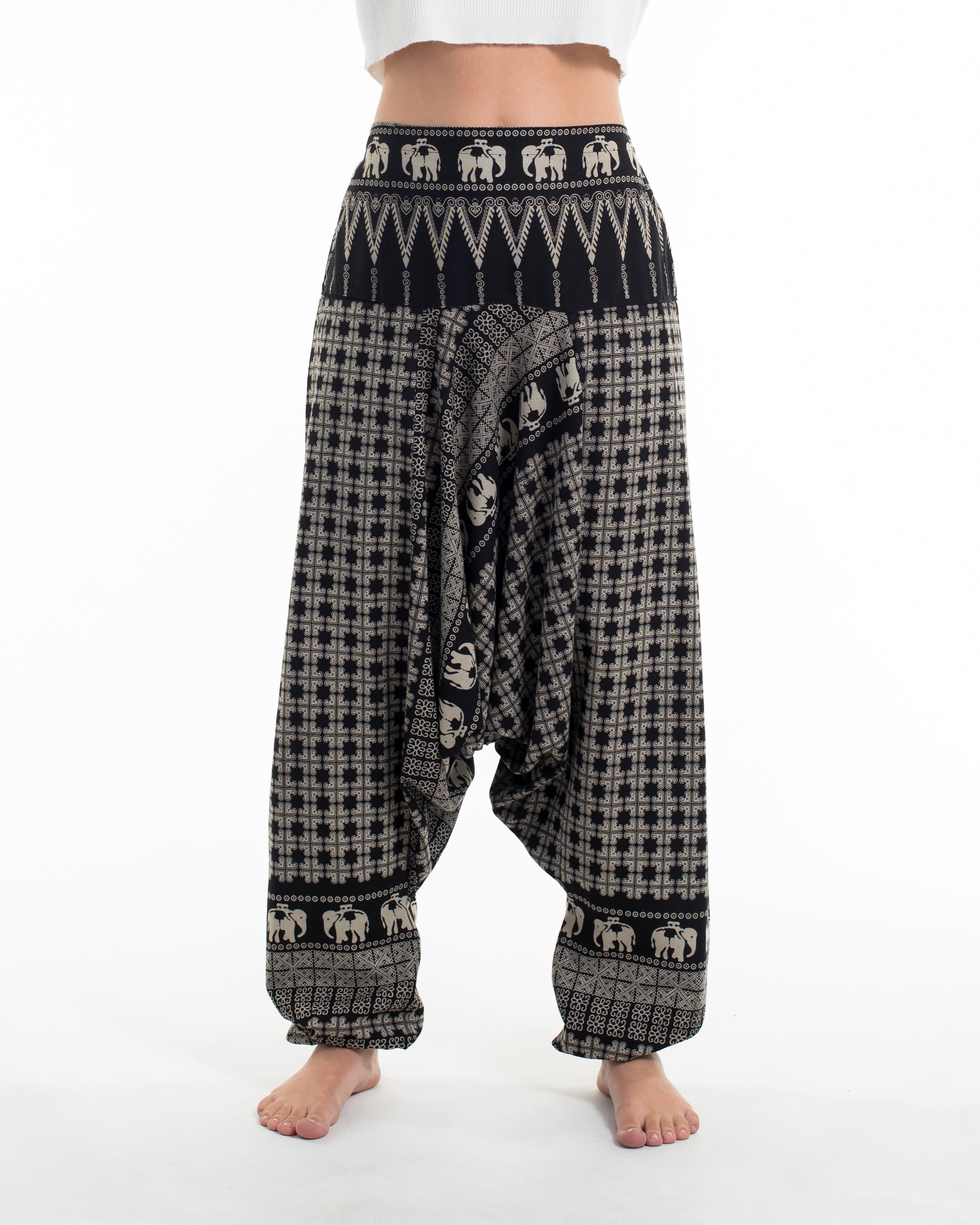 Hill Tribe Elephant Women's Elephant Pants in Black – Harem Pants