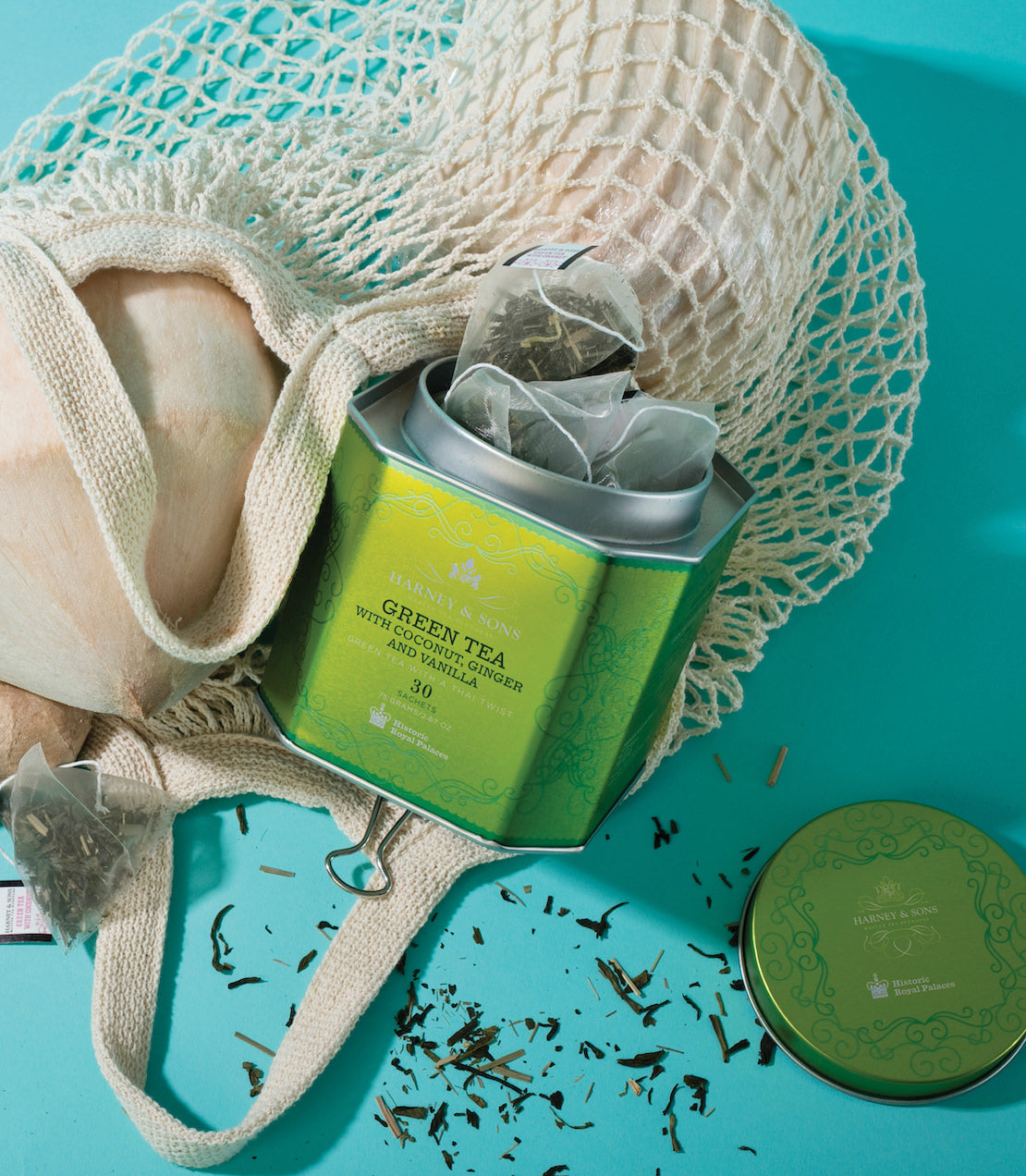 Green Tea Coconut Ginger Vanilla - 30 Sachets|Harney & Sons