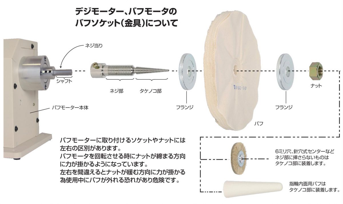 No.6215左 竹の子ソケット左 : 彫金工具製造・輸出入の株式会社ハープ