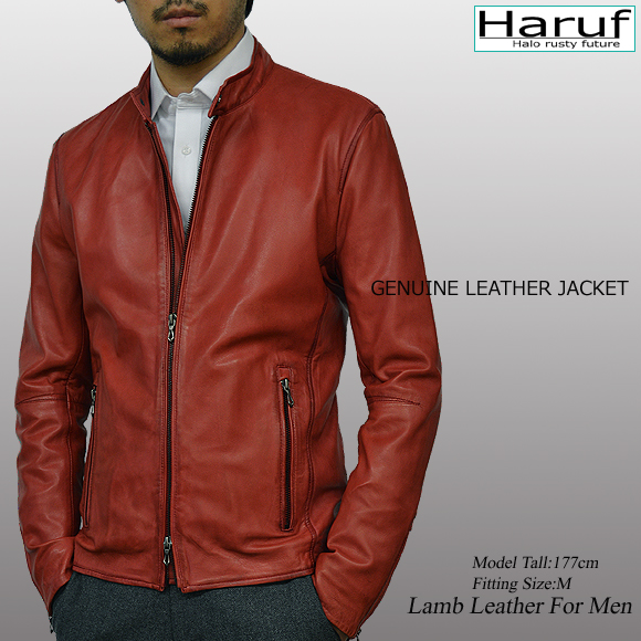 シングルライダースジャケット レザージャケット 革ジャン メンズ 本革