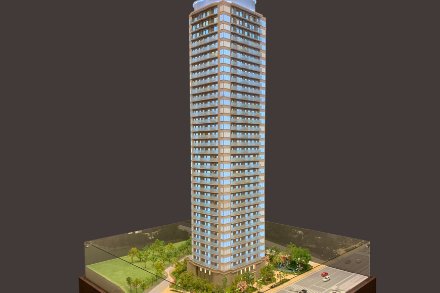 某タワーマンションの外観模型 | HASEGAWAMOKEI Co.,Ltd.