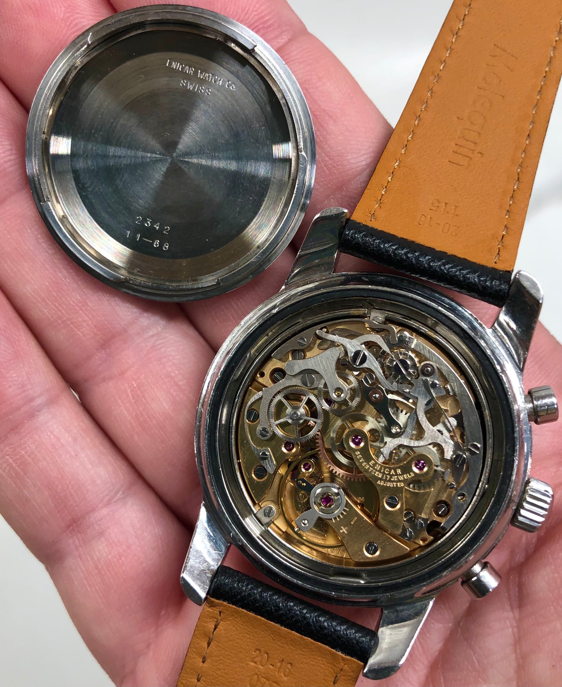 1960s Enicar Sherpa Graph Mk IV 072-02-01 Valjoux 72 Chronograph