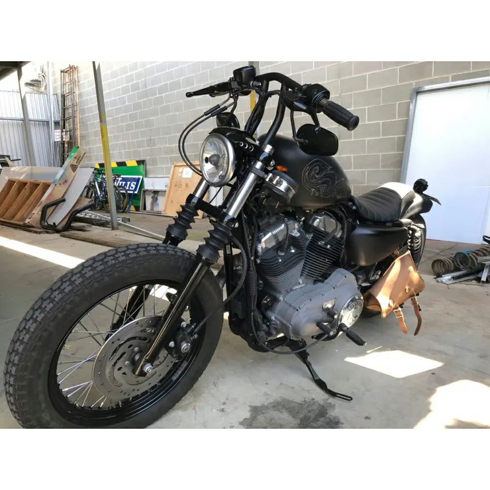 ウィスキーハンドルバー ブラック TC Bros - ハーレーカスタムガイド