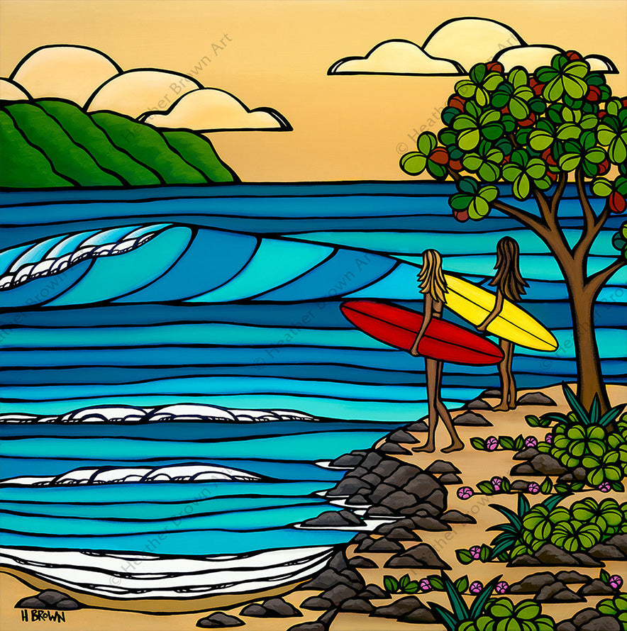 Hawaii Surf Art by Heather Brown | Original Art and Prints