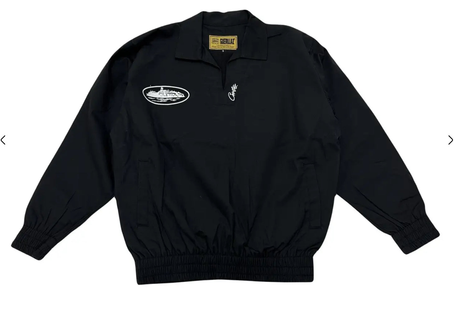 Corteiz Guerillaz Drilltop Jacket Black/White – Heaven Sneaker Shop