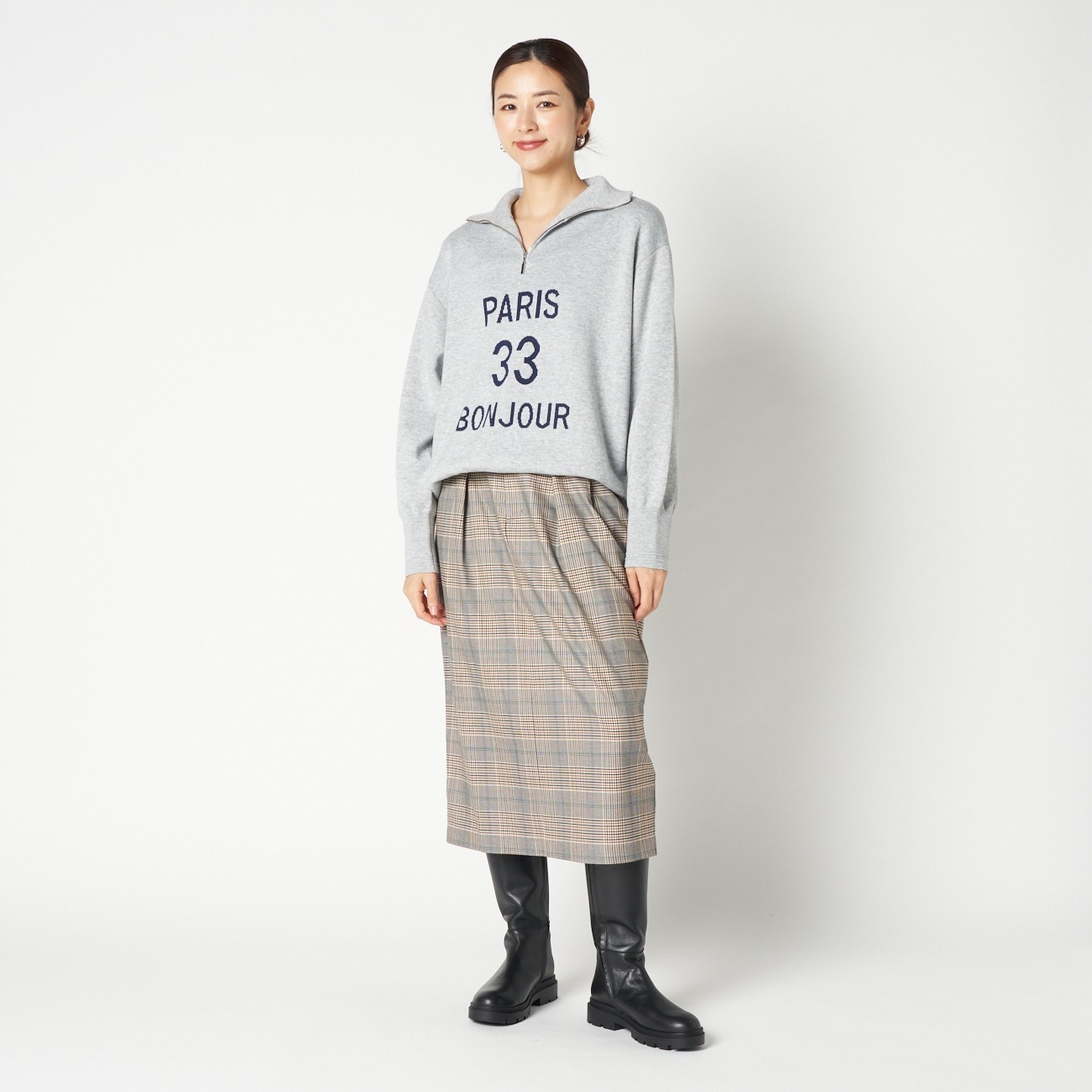 STAND COLLAR LOGO KNIT｜HELIOPOLE｜HÉLIOPÔLE（エリオポール）公式