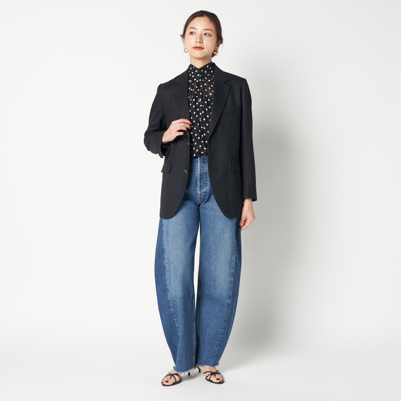 DOT BOWTIE BLOUSE｜HELIOPOLE｜HÉLIOPÔLE（エリオポール）公式