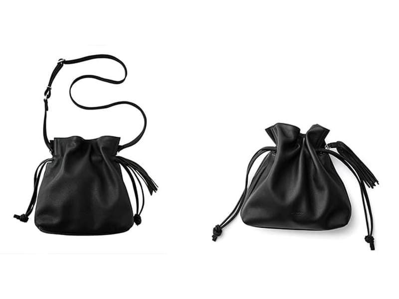 vanessabruno ショルダバッグ ラフィア レザーベルト 巾着付 かご