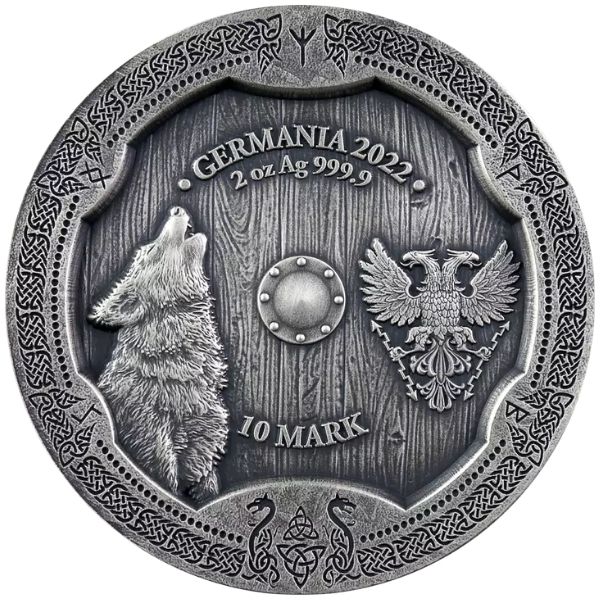 2022 Germania 2 oz HR Silver Valkyries - Hildegard - Hero Bullion