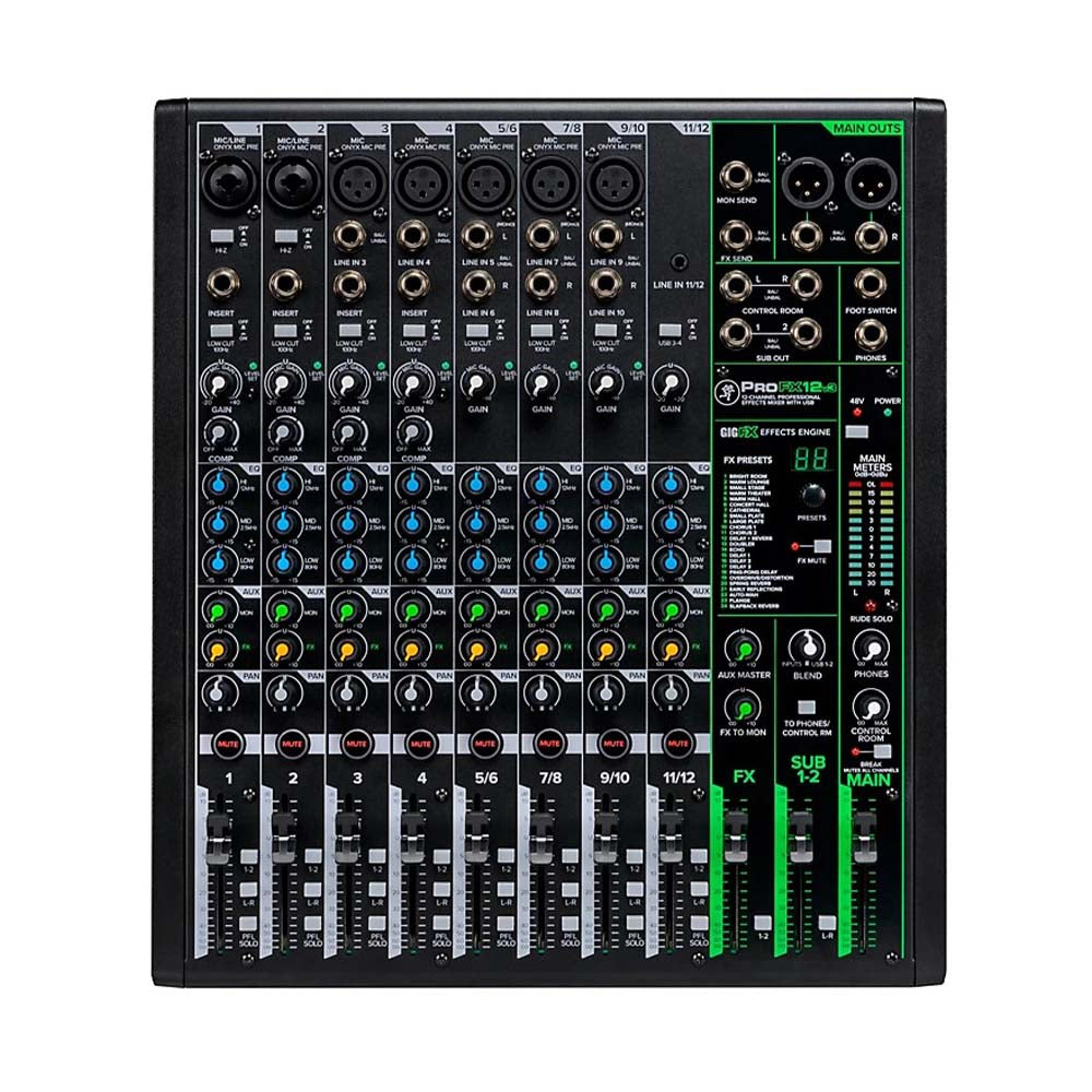 Mackie ProFX12v3 12-Channel Professional Effects Mixer with USB