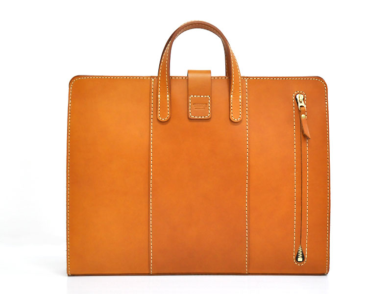 A4,B4,A3サイズ対応でスマートデザインな二本手ビジネスバッグ / 革鞄