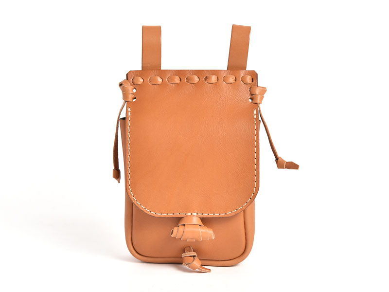 クラフト感のあるインディアン・レザーベルトポーチ / 革鞄のHERZ