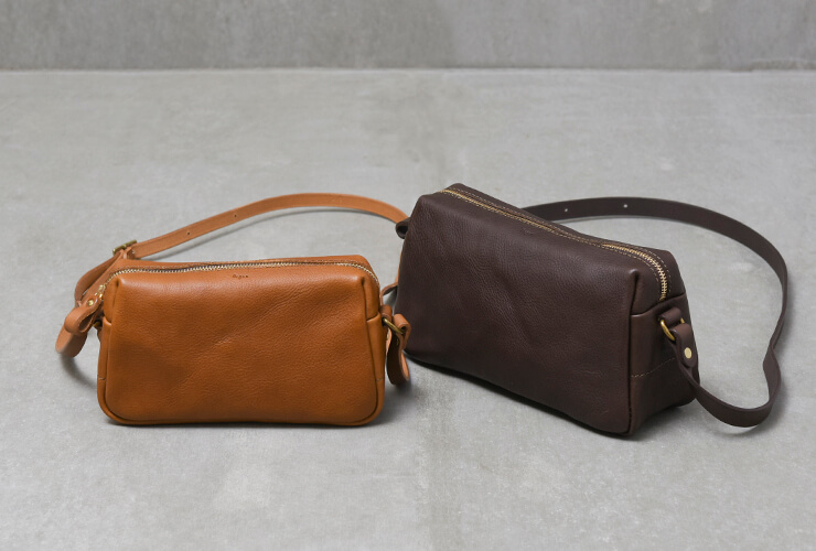 革の質感を活かした軽くてシンプルなショルダーバッグ / 革鞄のHERZ