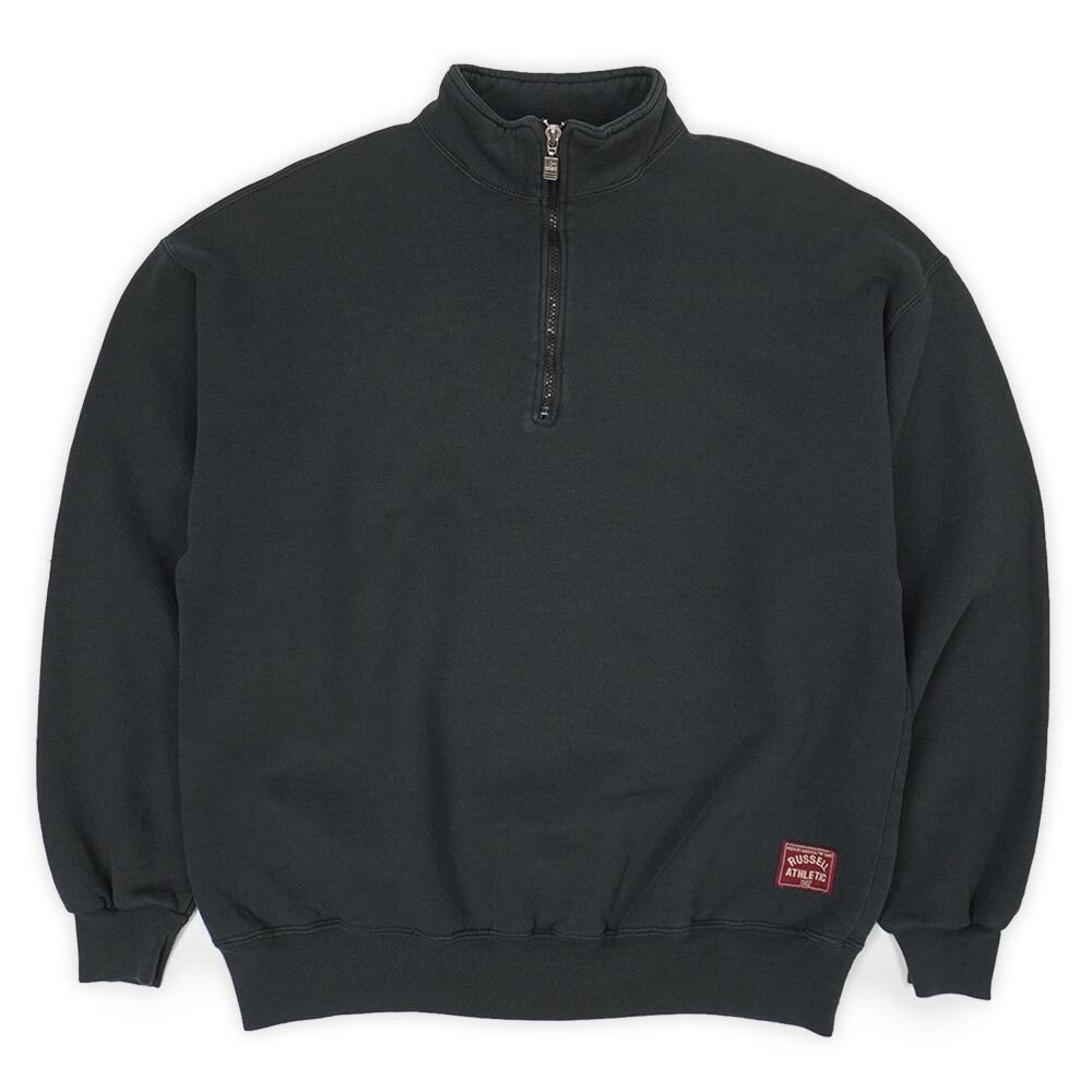 90's RUSSELL × HARLEY-DAVIDSON ハーフジップスウェット “BLACK