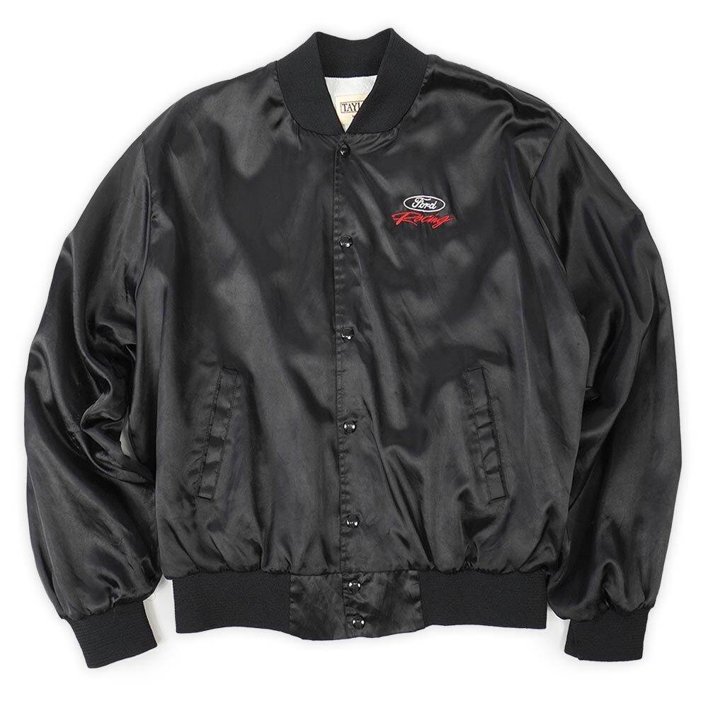 90's Ford ロゴ刺繍 ナイロンサテンスタジャン 