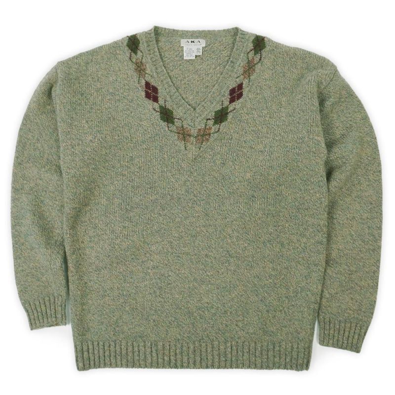 90's AKA Eddie Bauer Vネック ウールニットmtp072b1901750717