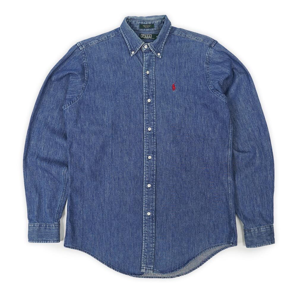 80's Polo Ralph Lauren デニムボタンダウンシャツ 