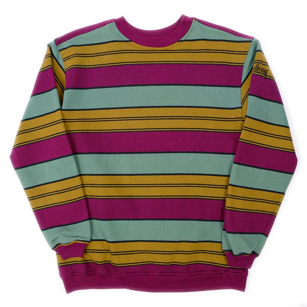 80's OLD STUSSY マルチボーダー柄 スウェット “MADE IN USA