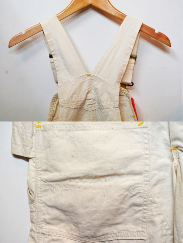 50's Carhartt エプロン付き 生成りオーバーオールPT-193｜VINTAGE