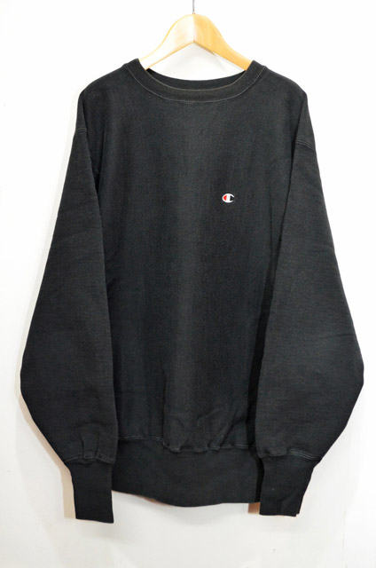 90's Champion リバースウィーブスウェット “目付き・ブラック