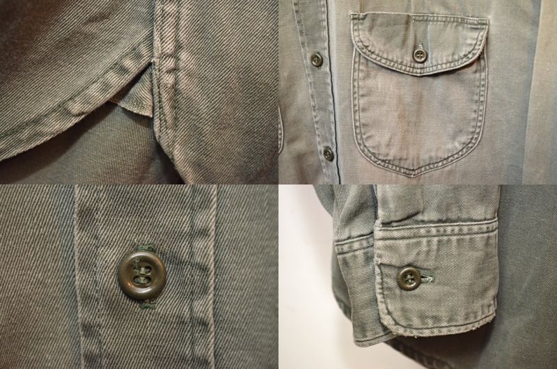 60's Lee CHETOPA マチ付きワークシャツ “チェーンステッチ