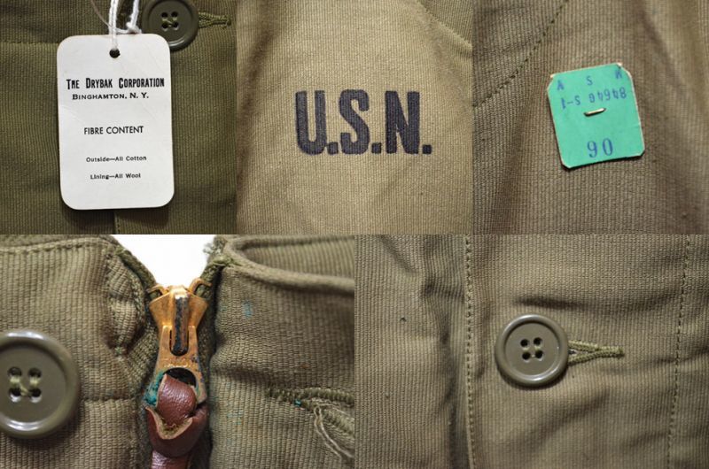 40's U.S.N. N-1 デッキパンツ “DEADSTOCK” - used&vintage box Hi-smile