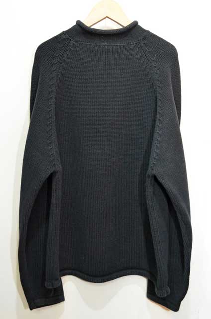 90's J.CREW ロールネック コットンニット “BLACK” - used&vintage box