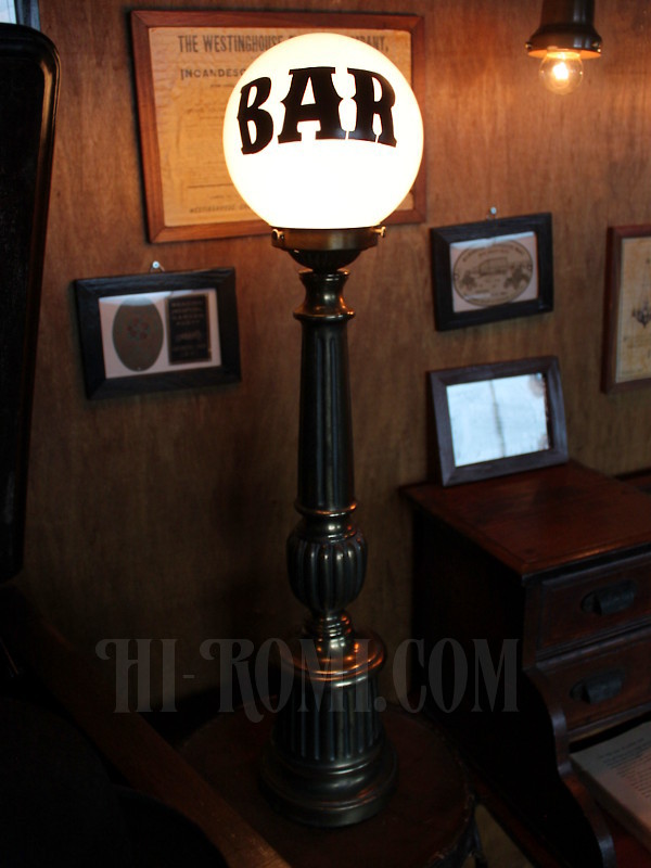 U.S.A.ヴィンテージピューター製BARサインテーブルライト