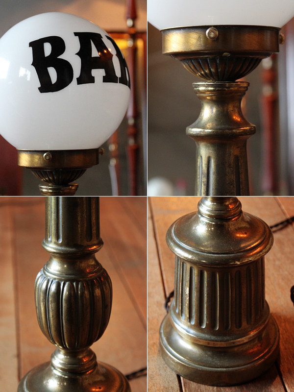 U.S.A.ヴィンテージピューター製BARサインテーブルライト