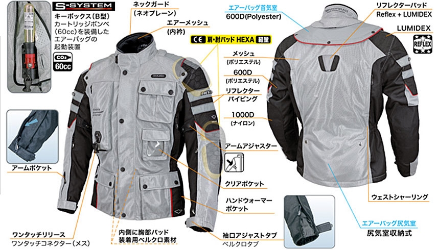 Motorrad-2 Mesh | 尻気室収納型 | バイク用製品 | ヒットエアー - hit