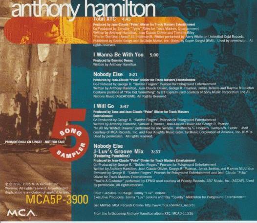洋楽 Anthony Hamilton XTC Indie Soul RARE 洋楽 Anthony Hamilton