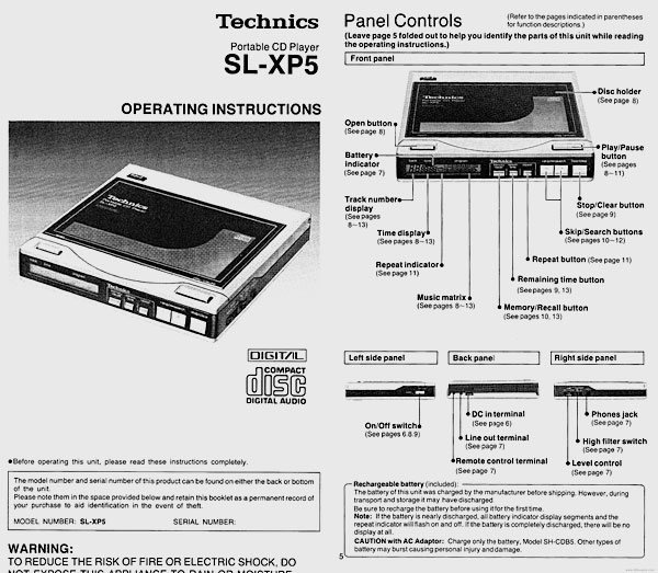 Technics SL-XP5 Portable CD Player | Hi-Fi News