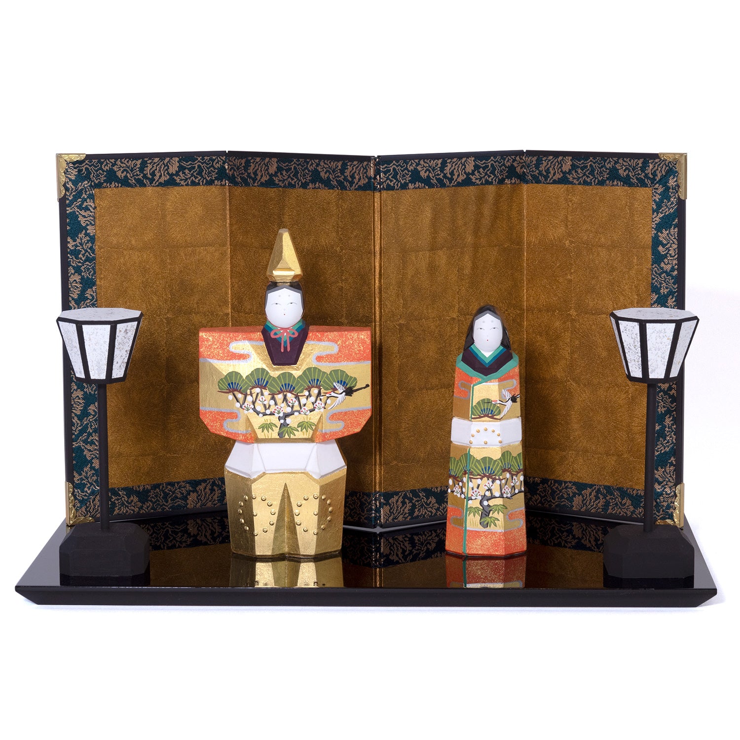 立雛（5号セット） 神泉作 – 奈良一刀彫 誠美堂