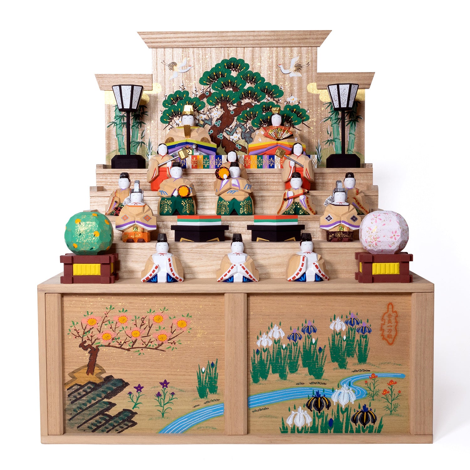 段飾雛 （特大） 神泉作 – 奈良一刀彫 誠美堂