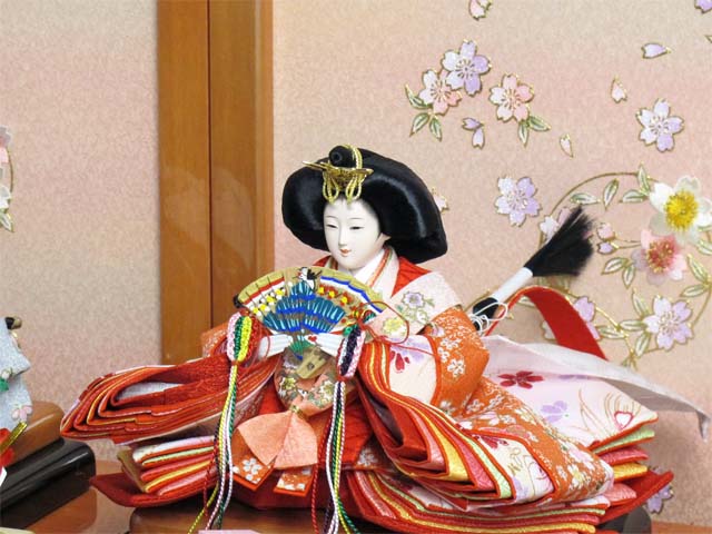 桜柄友禅衣装のひな人形の桜御殿飾りの通販～選ばれるお店の雛人形