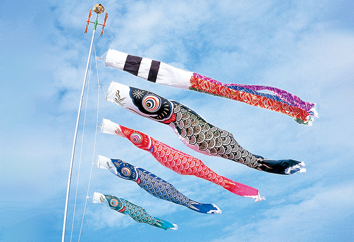 こいのぼり 庭用】【金箔】大空鯉鯉のぼりポール付きフルセット【3m