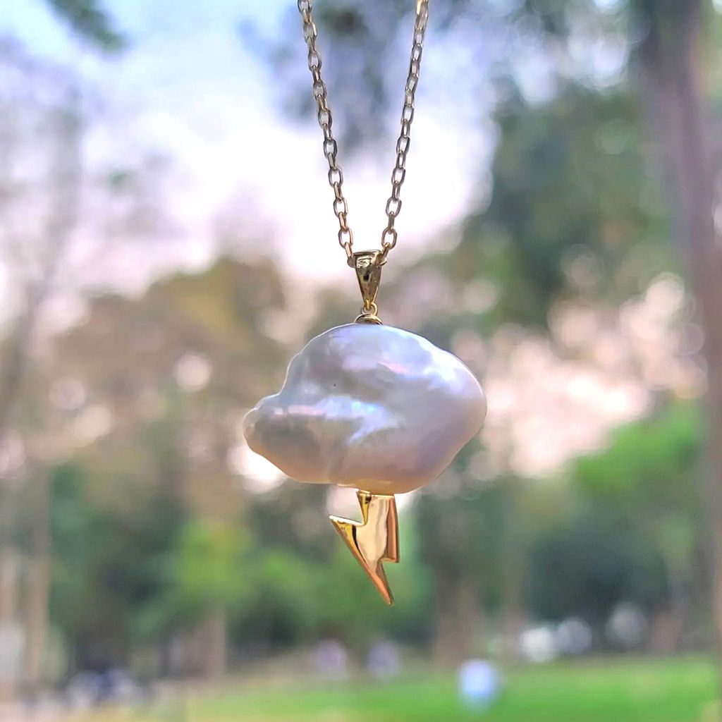 雲 淡水パール ペンダント ネックレス - HIPEARL Jewelry