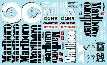 1:12 Ferrari F2002 Sponsor Decals (Revell) | SKU2018 | Scale