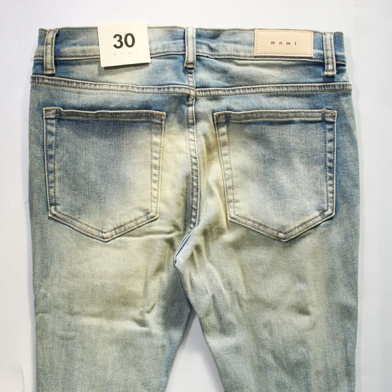 mnml,ミニマル X201″ラインストーン stretch skinny denim blue/