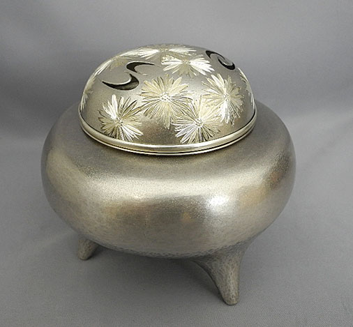 珍品明治初期 銀製 香炉、アンティーク