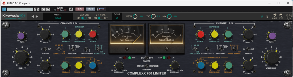アナログ感が出るサチュレーションがかかる Kiive Audio『Complexx