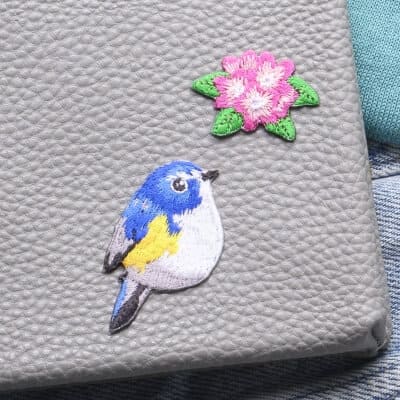 刺繍ワッペンシール ルリビタキ｜HISAGO ヒサゴ株式会社｜ラベル・伝票