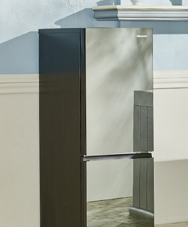 2025年製□ハイセンス 冷蔵庫 ミラードア 162L HR-G16AM ハイセンス