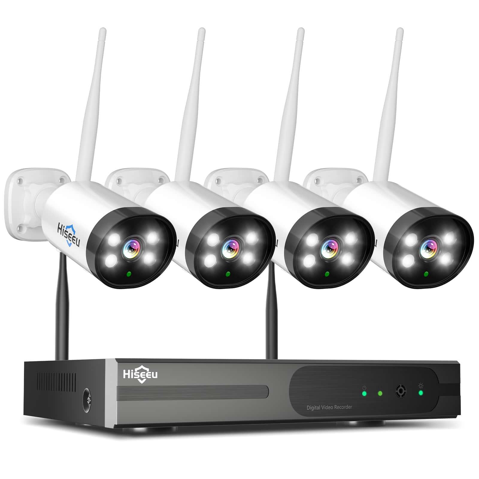 Wireless,Expandable 10Channels NVR] 2k Wireless Security Camera