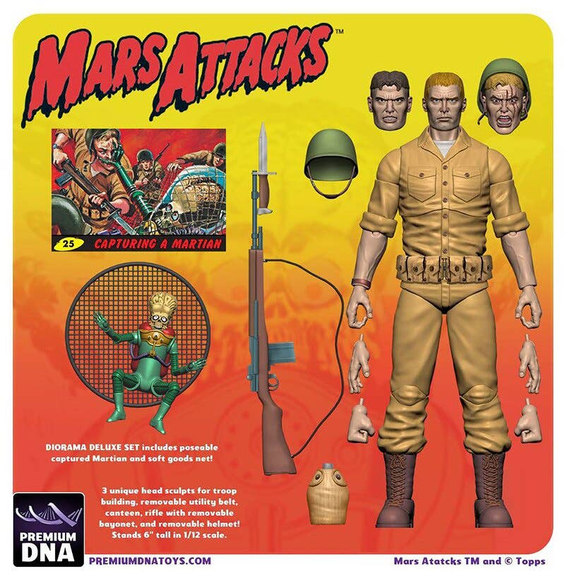 Mars Attacks! / Capturing a Martian (Card #25) Human Soldier 6inch