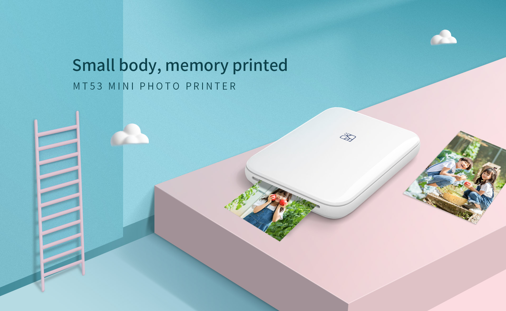 Mini Photo Printer(Zink), Bluetooth Photo Sticker Printer MT53 - HPRT